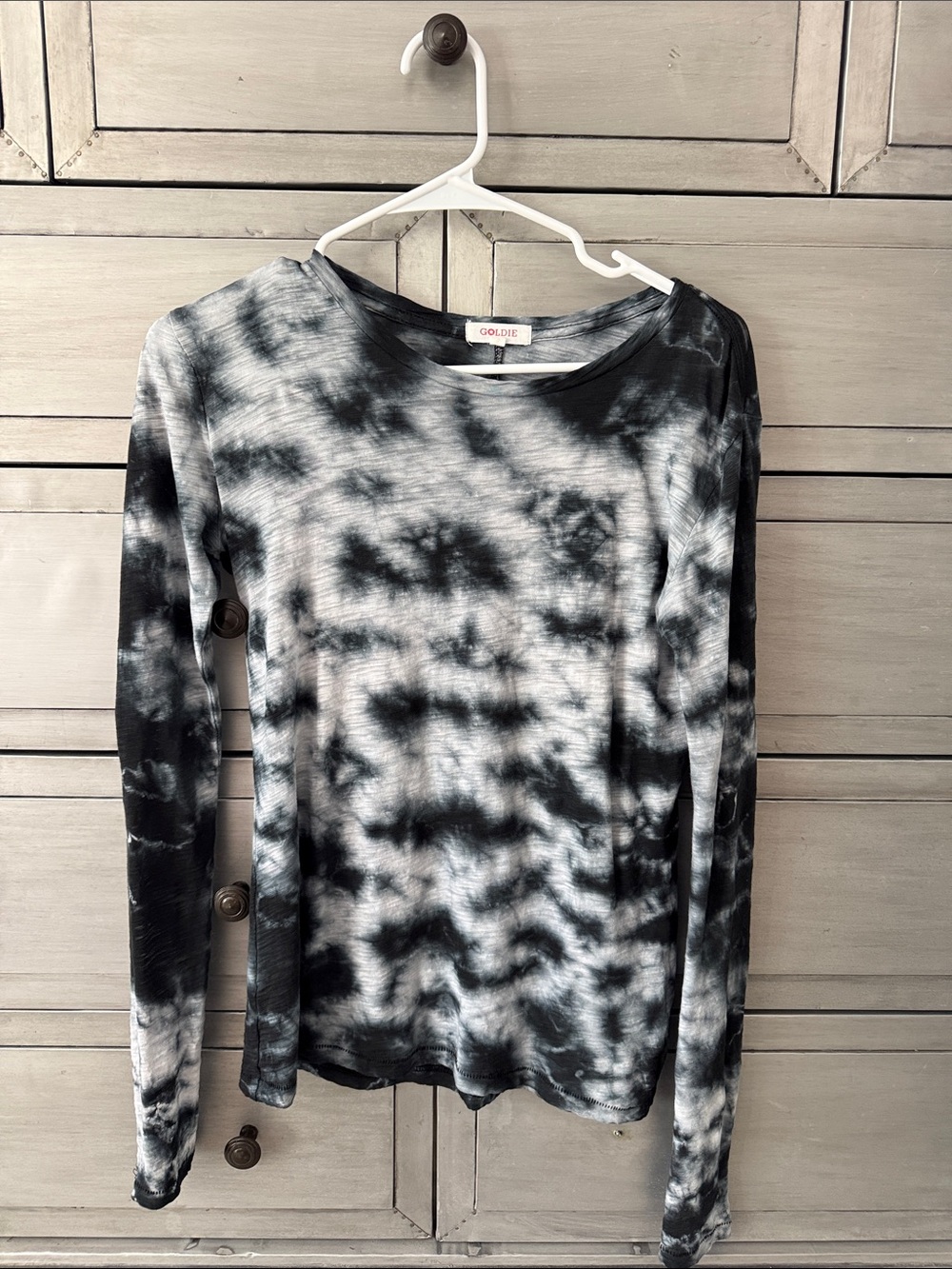 Goldie Black & White Tie-Dye Long Sleeve Tee